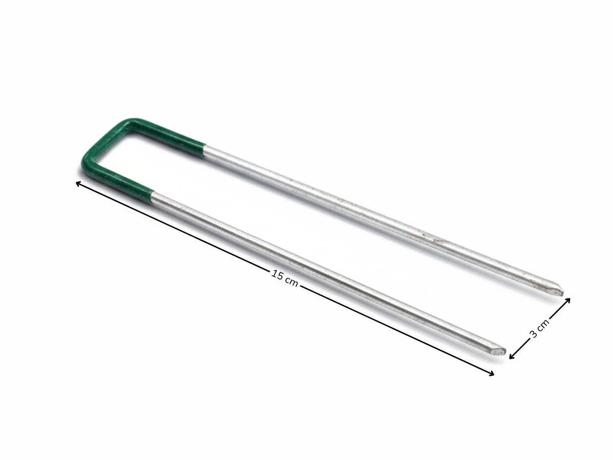 Galvanized Steel Artificial Grass Pins - 50 Pcs