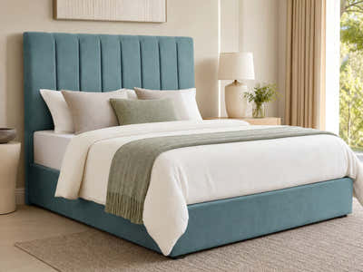 Tada Fabric Headboard Prussian Blue - Queen