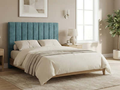 Tada Fabric Headboard Prussian Blue - King