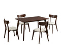 Fiesta Dining Table Walnut - 120 cm & Iora Dining Chair Walnut - Set of 4