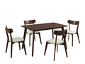 Fiesta Dining Table Walnut - 120 cm & Iora Dining Chair Wenge - Set of 4
