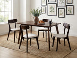 Fiesta Dining Table Walnut - 120 cm & Iora Dining Chair Wenge - Set of 4
