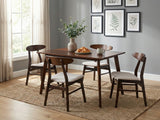 Fiesta Dining Table Walnut - 120 cm & Fiesta Dining Chair Wenge - Set of 4