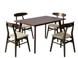 Fiesta Dining Table Walnut - 120 cm & Fiesta Dining Chair Wenge - Set of 4