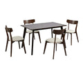 Fiesta Dining Table Wenge - 120 cm & Iora Dining Chair Walnut - Set of 4