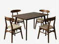 Fiesta Dining Table Wenge - 120 cm + Fiesta Dining Chair Walnut - Set of 4