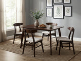 Fiesta Dining Table Wenge - 120 cm + Fiesta Dining Chair Walnut - Set of 4