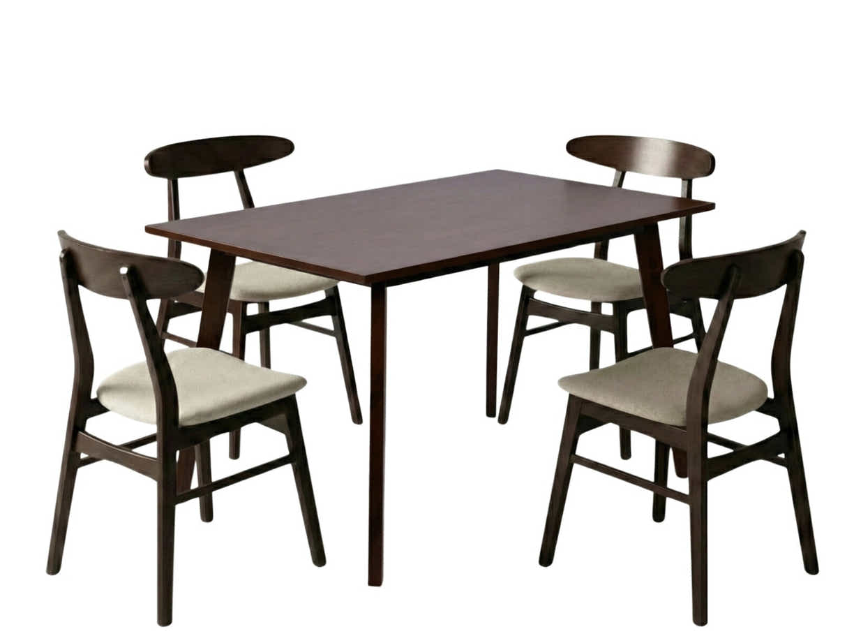 Fiesta Dining Table Wenge - 120 cm & Fiesta Dining Chair Wenge - Set of 4