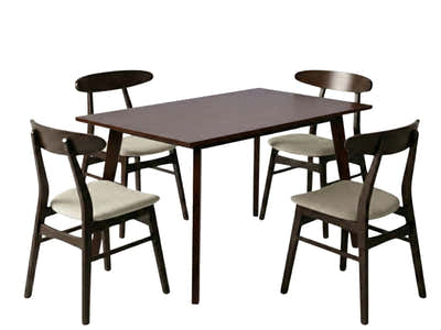 Fiesta Dining Table Wenge - 120 cm & Fiesta Dining Chair Wenge - Set of 4