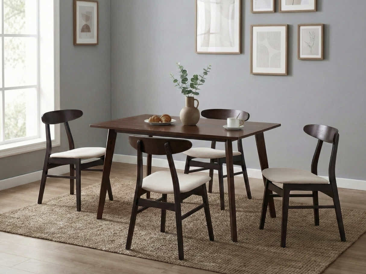 Fiesta Dining Table Wenge - 120 cm & Fiesta Dining Chair Wenge - Set of 4