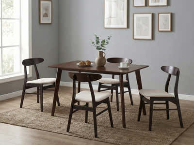 Fiesta Dining Table Wenge - 120 cm & Fiesta Dining Chair Wenge - Set of 4
