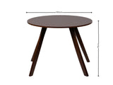 Hexa Round Dining Table Walnut - 100 cm