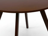 Hexa Round Dining Table Walnut - 100 cm