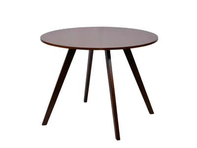 Hexa Round Dining Table Walnut - 100 cm
