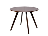 Hexa Round Dining Table Walnut - 100 cm