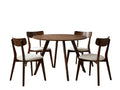 Hexa Round Dining Table Walnut - 100 cm & Iora Dining Chair Walnut - Set of 4