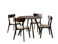 Hexa Round Dining Table Wenge - 100 cm & Iora Dining Chair Wenge - Set of 4