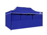 Gazebo with Silver-Coated Roof 3m x 6m - Blue