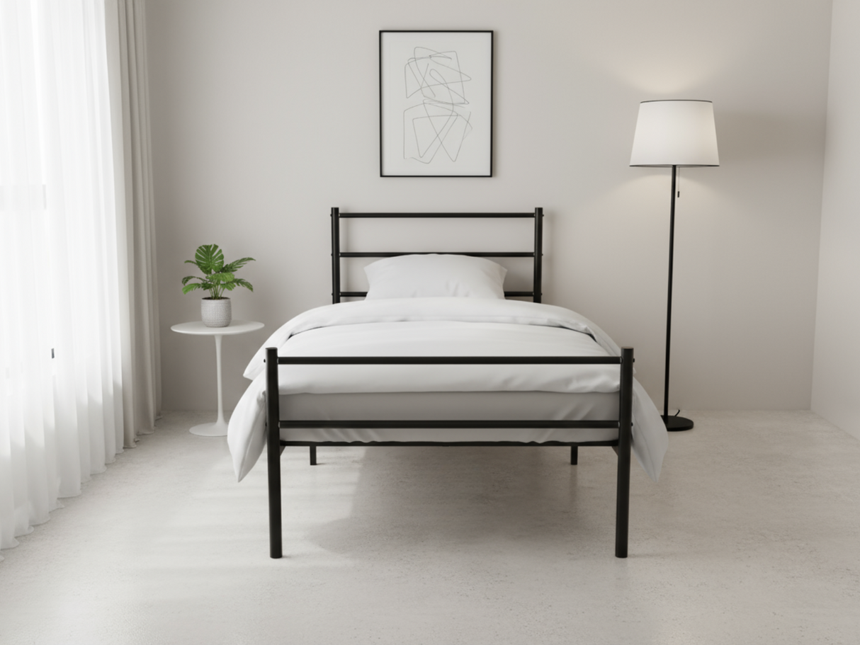 DS Sol Metal Bed Frame Black - Single