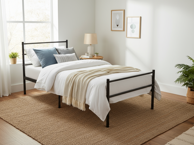 DS Sol Metal Bed Frame Black - Single
