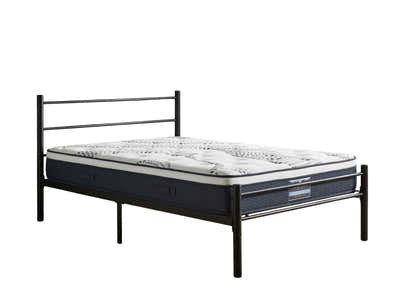 DS Sol Metal Bed Frame Black & J32 Mattress - King Single