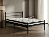 Sol Metal Bed Frame Black & L30 Mattress - King Single