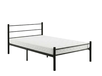 Sol Metal Bed Frame Black & Bon15 Mattress - King Single