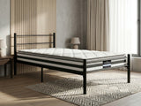 Sol Metal Bed Frame Black & Bon21 Mattress - King Single
