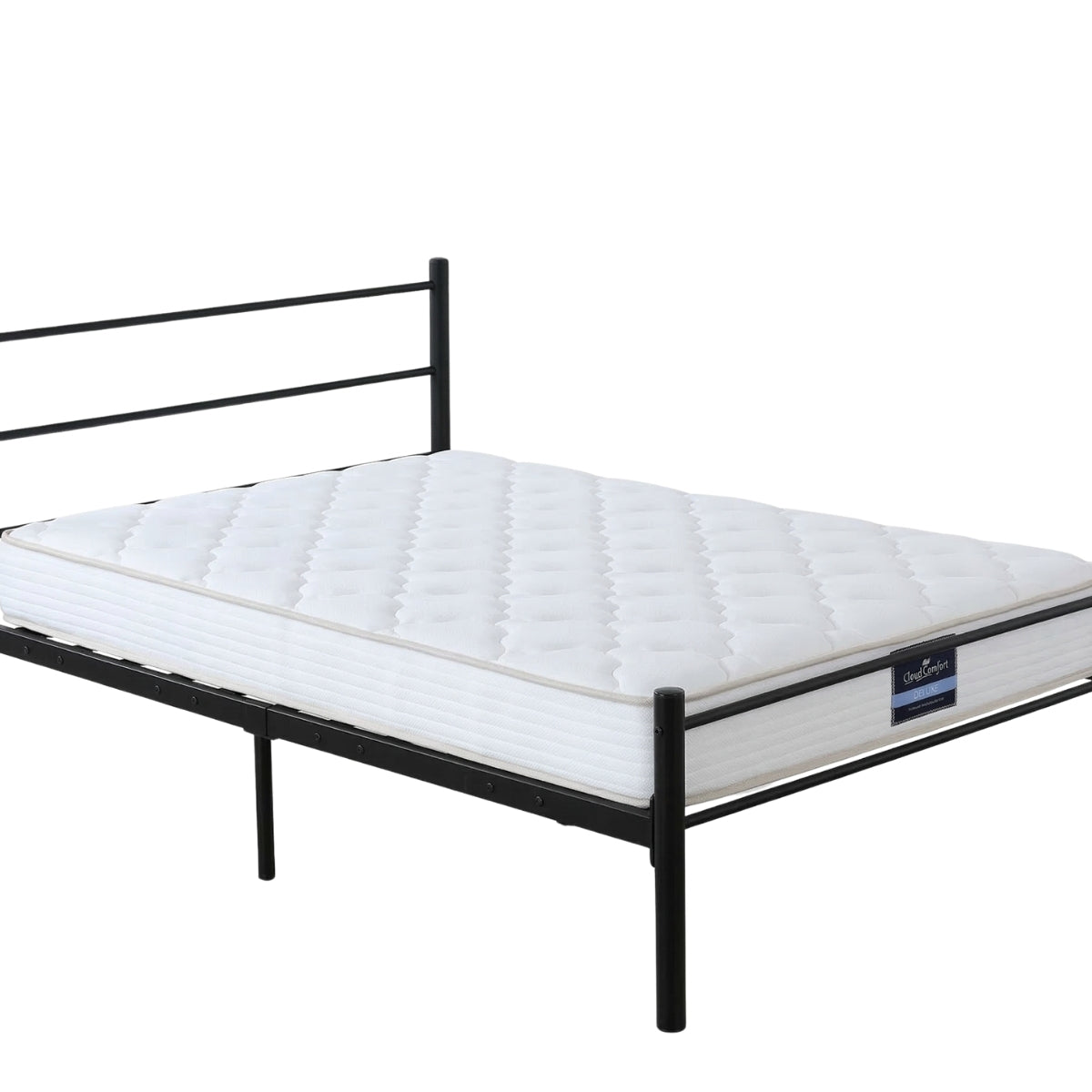 Sol King Single Metal Bed Frame & PIL20 Mattress | Black | TSB Living NZ