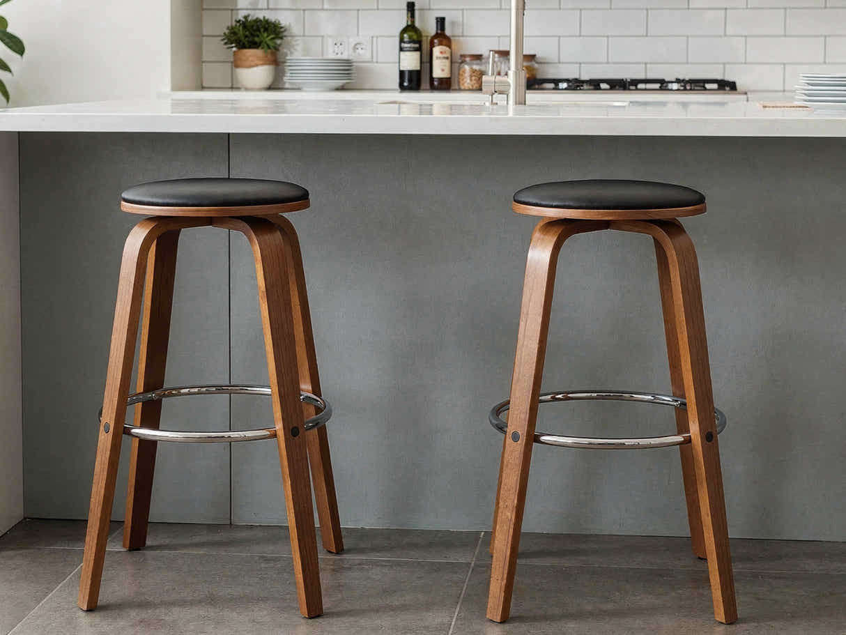 DS Swivel Bar Stool Black - Set of 2