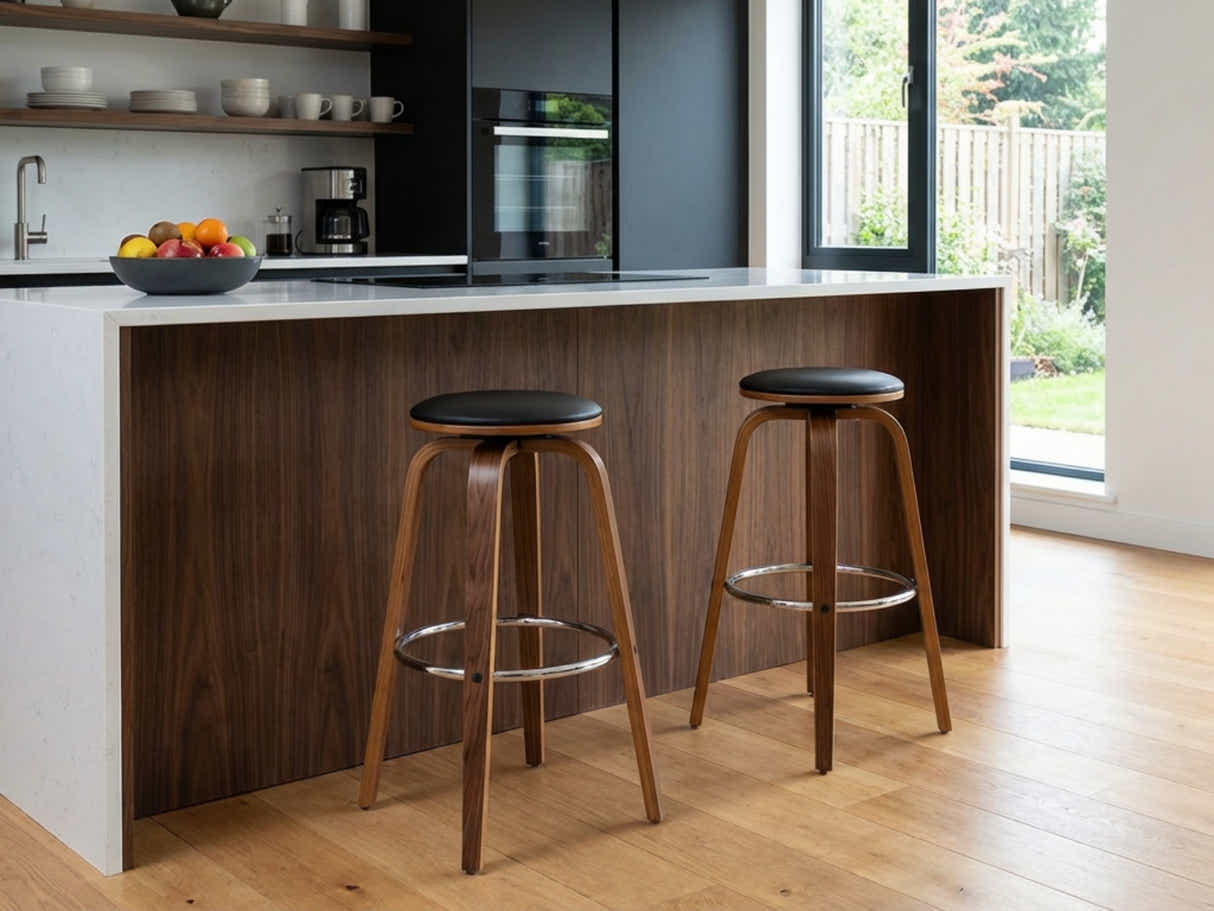 DS Swivel Bar Stool Black - Set of 2