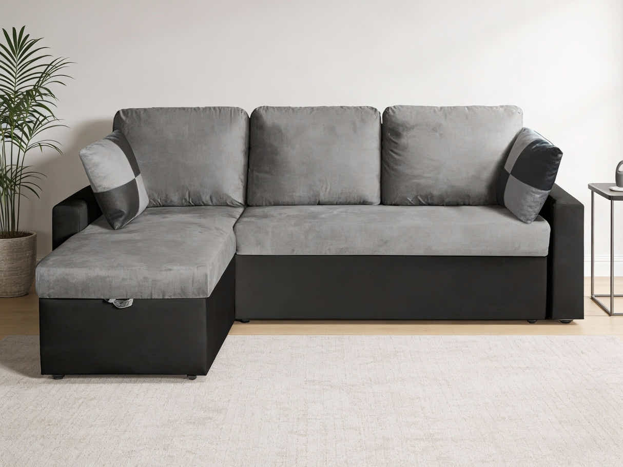 Salem Pull Out Sofa Bed with Storage - Grey
