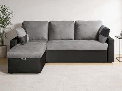 Salem Pull Out Sofa Bed with Storage - Grey