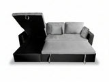Salem Pull Out Sofa Bed with Storage - Grey