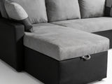 Salem Pull Out Sofa Bed with Storage - Grey