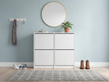 Enkel 4-Drawer Shoe Rack - White