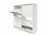 Enkel 4-Drawer Shoe Rack - White