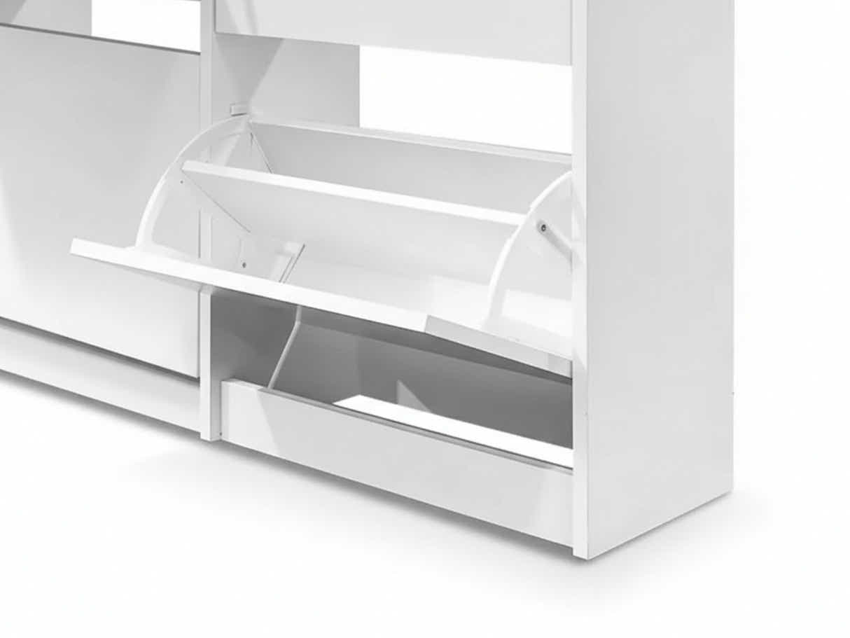 Enkel 4-Drawer Shoe Rack - White