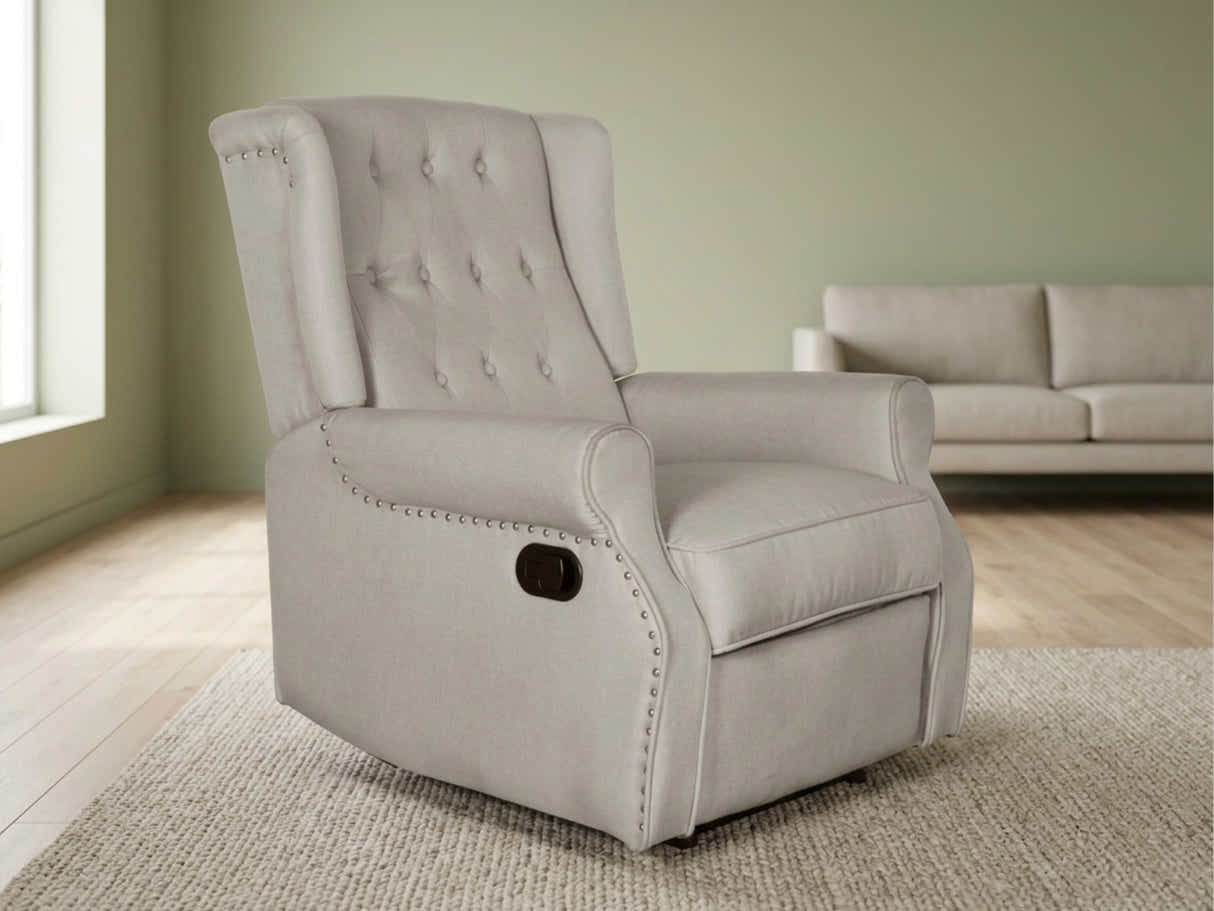 Linen Recliner Chair - Beige