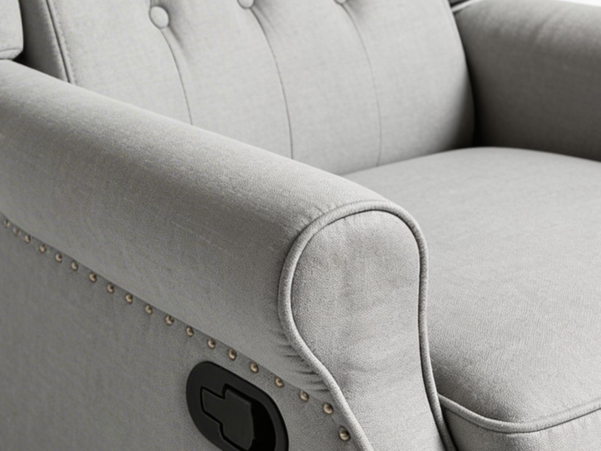 Linen Recliner Chair - Grey