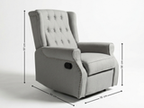 Linen Recliner Chair - Grey