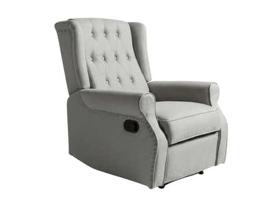 Linen Recliner Chair - Grey