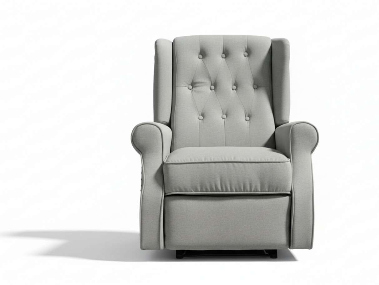 Linen Recliner Chair - Grey