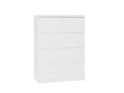 Tiko 5-Drawer Tallboy - White