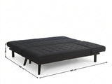 Boston Sofa Bed Chaise - Black