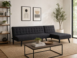 Boston Sofa Bed Chaise - Black