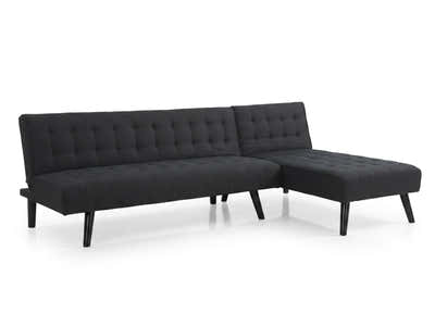 Boston Sofa Bed Chaise - Black
