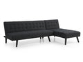 Boston Sofa Bed Chaise - Black