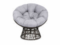 Rattan Swivel Chair - Grey