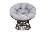 Rattan Swivel Chair - Grey